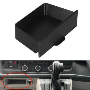 블랙 큐비 서랍 내구성 있는 대시보드 수납함 플라스틱 자동차 대시보드 중앙 서랍 정리함 VW 트랜스포터 T6 자동차 액세서리용