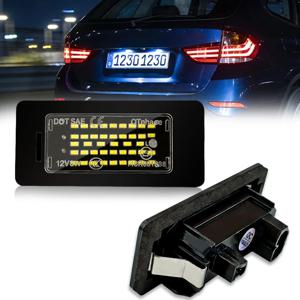 2X 화이트 LED 자동차 번호판 전구 BMW E46 X5 E70 X6 E71 E72 E90 E92 E93 E91 M3 E39 M5 E60 E61 E82용 자동차 액세서리