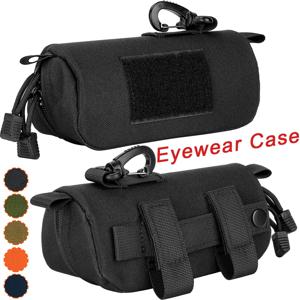 전술용 MOLLE 선글라스 케이스 반경질 쉘 안경 파우치 클립 포함 안티 크러쉬 & 유니버설 핏 안경 및 선글라스용