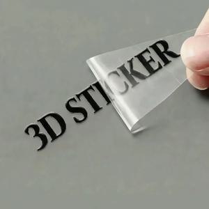 50개 스티커 맞춤형 개인화 스티커 로고 전사 스티커 웨딩 라벨 3D UV DTF 맞춤형 브랜드명 DIY 자동차 병