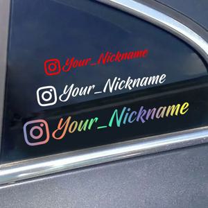 1PC 사용자 이름 맞춤형 개인화 된 Instagram 오토바이 스티커 방수 DIY 연료 탱크 헬멧 자동차 자전거 비닐 데칼