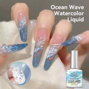 본 프리티 10ml 버블 오션 웨이브 화이트 젤 네일 폴리쉬 봄 네일 아트 바니쉬 UV LED 쏙 오프 젤 네일 아트 매니큐어용