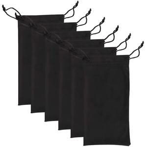 1-6Pcs 휴대용 부드러운 천 방수 선글라스 가방 마이크로 화이버 먼지 보관 주머니 안경 운반 가방 안경 케이스 컨테이너 ﻿