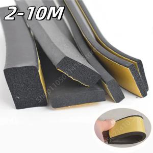 2-10M EPDM 고무 스폰지 도어 창문 씰 스트립 방음 충돌 방지 자체 접착 테이프 벽 단열재 음향 폼 패드