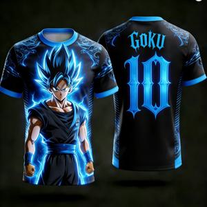 2026 드래곤볼 정품 라이센스 3D 프린트 AI Goku No.10 저지 성인 아동 S-6XL 90cm-160cm 트렌디 스포츠 티셔츠