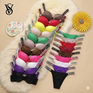 V 여성용 레이스 푸쉬업 브라렛 심리스 편안하고 통기성 좋은 란제리 홈웨어 세트 란제리 세트 속옷 세트 브라 팬티 세트