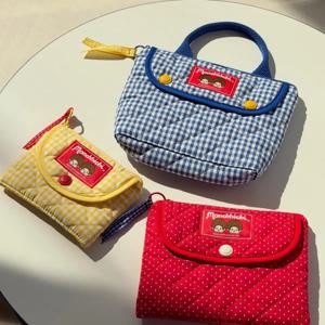 귀여운 만화 몬치치, 잡화, 동전, 카드 홀더를 위한 컴팩트 수납, 3피스 여행용 휴대용 세면도구 가방 선물
