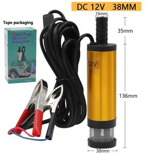 12V/24V DC 미니 휴대용 전기 수중 펌프 - 12L/min, 알루미늄 합금 쉘, 연료/디젤/오일/물 이송