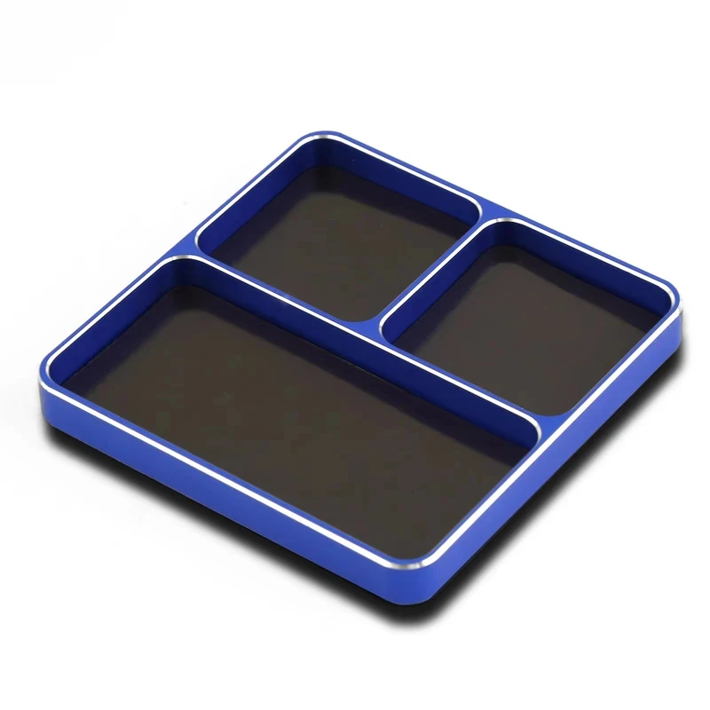 RS 989811mm CNC 알루미늄 마그네틱 스크류 트레이 너트 가스켓 보관 트레이 RC 자동차 보트 비행기 모델용