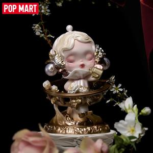 새로운 오리지널 POP MART 스컬판다 페탈스 인 포 액트 시리즈 PVC 피규어 블라인드 박스 펜던트 트렌디 토이즈 미스터리 박스 액션 피규어 장난감