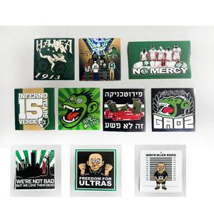 9*9cm 하이파 1913 그린 에이프스 몽키 MHFC 마카비 장식 스티커 가방 컵 벽 냉장고용