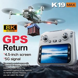 2026 K19 MAX GPS 드론 낚시 에어드롭 자동 회전 5G 스크린 장애물 회피 드론 전문가용 카메라 FPV 드론