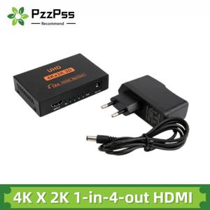 4K X 2K 1 in 4 out HDMI 호환 분배기 스위치 UHD 비디오 스위처 케이블 어댑터 모니터 노트북 PC HDTV 비디오 설정