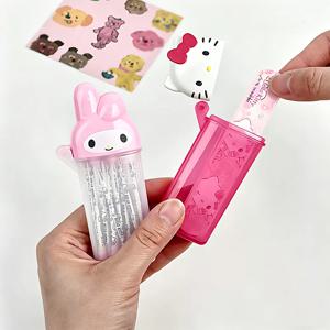 헬로키티 데스크탑 수납 미니 박스 산리오 마이멜로디 플립 커버 면봉 붕대 치실 정리함