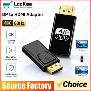 4K@60Hz DP-HDMI 호환 어댑터 DisplayPort DP-HDMI HDTV 남성-여성 변환기 노트북 PC 노트북용 비디오 오디오