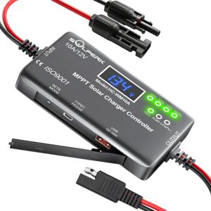 MPPT 10A 12V LCD 디스플레이가 있는 태양광 충전 컨트롤러, 태양광 패널용 Type-C 및 USB 출력이 있는 태양광 패널 충전 컨트롤러