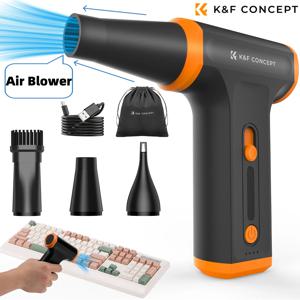 K&F CONCEPT 110000RPM 휴대용 전기 에어 더스터 3단계 압축 공기 블로워 (PC 컴퓨터, 노트북 키보드, 카메라 클리너용)