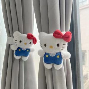 헬로키티 만화 캐릭터 조절 가능한 커튼 스트랩, 홈 데코레이션, 커튼 보관 장식 스트랩 2개