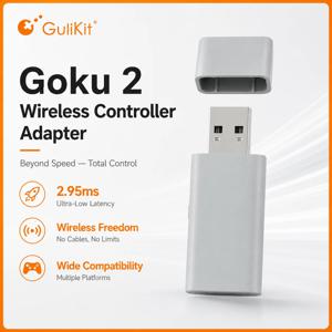 Gulikit Goku 2 무선 컨트롤러 어댑터 수신기 동글 (윈도우, 스위치 1/2, PS4, 안드로이드, Xbox 시리즈 S/X, Xbox One 플랫폼용)