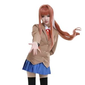 게임 사요리 유리 나츠키 모니카 코스프레 의상 도키도키 문학 클럽 교복 여성 할로윈 카니발 JK 슈트