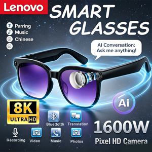 레노버 리모컨 AI 스마트 안경 8K 카메라 사진 녹화 블루투스5.4 터치 번역기 음성 비서 무선 선글라스