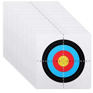 10/50개입 40x40cm 종이 사격 표적, 불스아이 양궁 연습 훈련용 활 화살 다트 종이 사냥 사격 액세서리