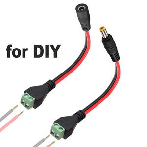 DC 5.5mmx2.1mm 나사식 터미널 블록 어댑터 전원 연장 케이블 DC-2핀 무납땜 커넥터 교체 수리용 공급 코드