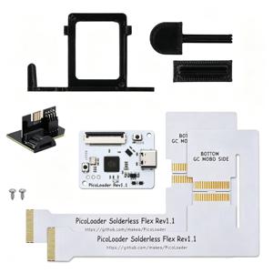 Pi Pico RP2040 기반의 솔더리스 Rev1.1 PicoLoader 플렉스 케이블은 GameCube NGC 콘솔용 SD2SP2 GC2SD SDGecko를 지원합니다.