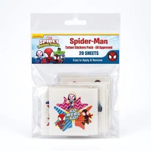 스파이더맨과 그의 놀라운 친구들 임시 타투 스티커 어린이 방수 만화 파티 선물 생일 장식 보상 스티커