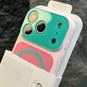 도파민 대비색상 마그세이프 마그네틱 케이스 아이폰 에어 17 16 15 14 13 12 11 프로 맥스 카메라 보호 무광 백커버