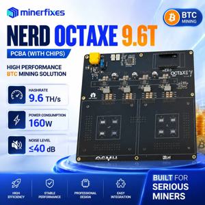 9.6T NerdOCTaxe 하이드로 액세서리 BM1370 칩이 포함된 PCBA 보드 DIY 비트코인 ​​광부 추첨 솔로 마이닝 BTC 암호화폐 마이닝 머신