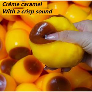 바삭바삭한 사운드 카라멜 푸딩 스퀴징 토이 수제 DIY 핸드메이드 스퀴즈 볼 무반동 스트레스 해소 장난감 선물용