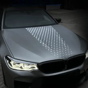 1PC 다이아몬드 그리드 자동차 스티커 튜닝 트럭 SUV 후드 장식에 적합 PVC 필름 방수 자외선 차단 데칼