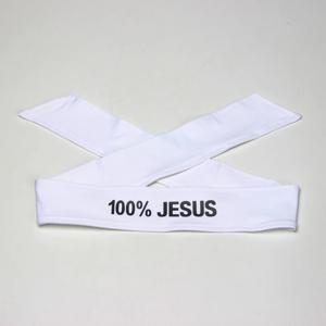 100% JESUS 프린트 농구 스포츠 머리띠, 남녀공용 달리기 피트니스 스웨트밴드, 반다나