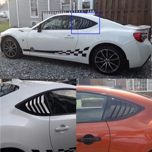 후면 쿼터 윈도우 루버 스포일러 패널, Scion FRS, 스바루 BRZ, 토요타 86 GT86 2013-2020 ABS 스티커, 세트당 2 개