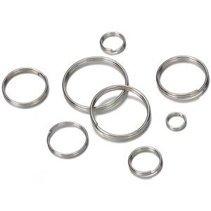 금속 열쇠 고리, DIY 키 체인 쥬얼리 제작 용 빈 원, 6-20mm 키 홀더 스플릿 링 커넥터 액세서리, 50 개/묶음