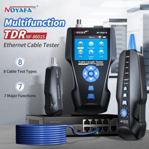 NOYAFA NF-8601S 네트워크 케이블 테스터 PoE/PING/포트 전압 와이어 맵 트래커 진단 도구 감지기가 포함된 다기능 TDR 길이