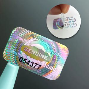 300/600/1200개 보안 씰 변조 방지 스티커 홀로그램 보증 무효 레이저 라벨 일련번호가 있는 접착 라벨