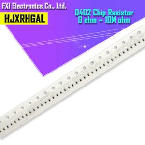 0402 SMD 칩 저항기, 1/4W 0R ~ 10M, 0 10R 100R 220R 330R 470R 1K 4.7K 10K 47K 100K 0 10 100 330 470 옴 5%, 100 개