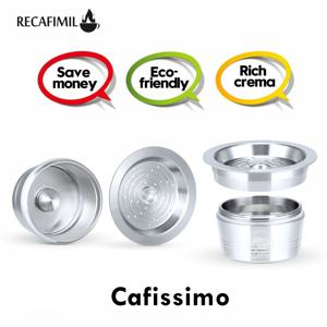 RECAFIMIL 재사용 가능한 커피 캡슐, 스테인레스 스틸 커피 필터, 치보 카피시모 카피탈리 커피 머신용 캡슐 필터