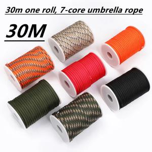5M/15M/30M 7 코어 550 Paracord 4mm 낙하산 코드 야외 캠핑 생존 로프 키트 우산 텐트 매는 밧줄 스트랩 빨랫줄