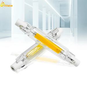 R7S LED 78mm 118mm 5W 10W 20W R7s 스포트라이트 AC 220V 110V COB 램프 전구 유리 튜브 교체 30W 50W 100W 할로겐 램프 빛
