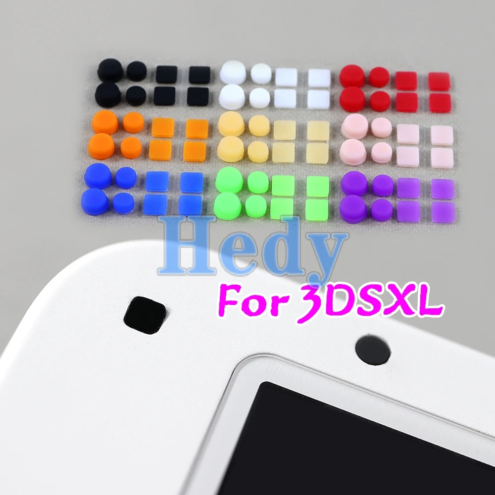 2 세트 3DSLL/3DS XL 나사 먼지 플러그 커버 고무 플러그 용 새 상부 및 로우 나사 고무 피트 커버
