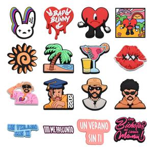 1PCS 새로운 도착 나쁜 토끼 구두 매력 PVC 구두 장식 나막신 샌들 팔찌 액세서리 남여 휴일 파티 선물