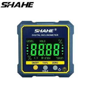 SHAHE 2-in 1 자기 디지털 레벨 및 각도 측정기 경사계 베벨 게이지(홀드 기능 백라이트 및 자기 베이스 포함)