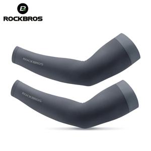 ROCKBROS 팔 슬리브 UV 보호 러닝 캠핑 팔 워머 농구 슬리브 사이클링 슬리브 여름 스포츠 안전 장비