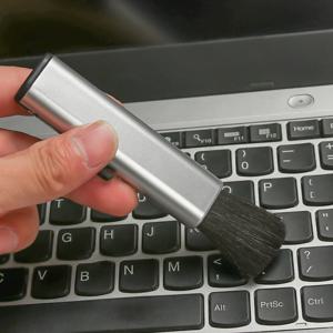 1PC 개폐식 컴퓨터 청소 브러시 ​​자동차 청소 브러시 ​​에어컨 텔레스코픽 키보드 플라스틱 손잡이 양모 작은 브러시