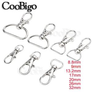 10pcs 회전 키 홀더 열쇠 고리 열쇠 고리 Keyfob 랍스터 걸쇠 Carabiner 클립 스냅 후크 버클 가방 스트랩 쥬얼리 DIY 공예 금속