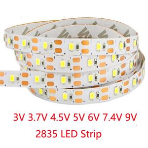 5m 3.7V 3V 4.5V 5V 6V 9V RGB LED 스트립 LED 미러 스트립 LED 소프트 테이프 KTV 바 2835 60 LED/m 화이트 웜 화이트 옐로우 핑크