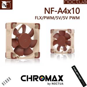 Noctua NF-A4x10 PWM FLX 냉각 팬, 컴퓨터 케이스용 저소음 라디에이터, CPU 쿨러 팬 교체, 40mm, 12V, 5V, 3 핀, 4 핀